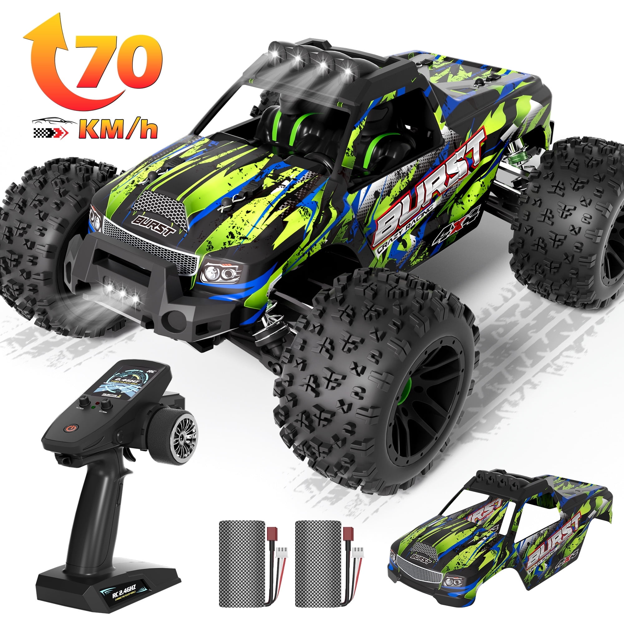 Yexmas 1:14 RTR Brushless Fast RC Cars for Adults, 70KM/H High