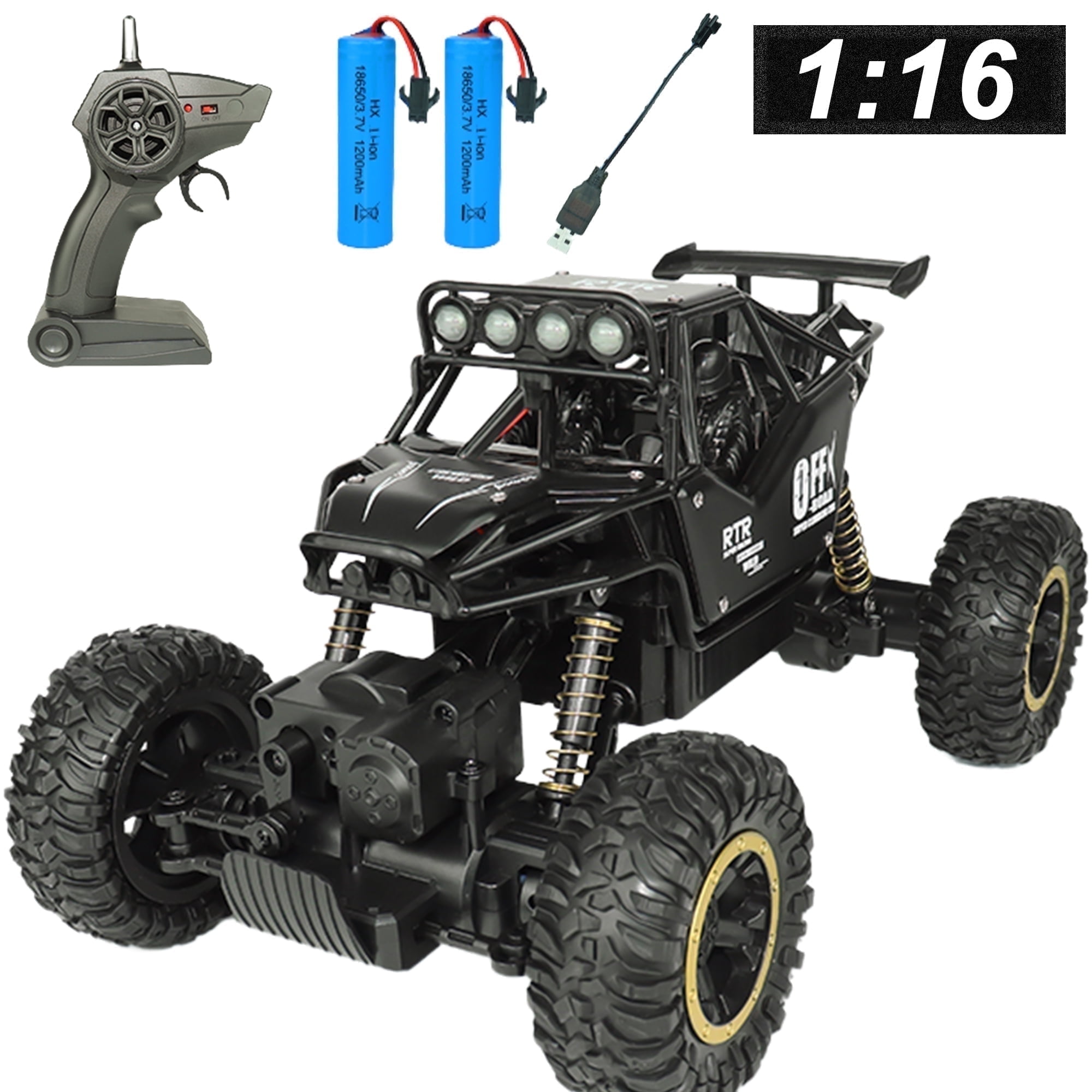 Yexmas 1:16 RC Cars Remote Control Car 4WD Monster Truck 2.4 GHz Hand Controlled RC Car for Adult