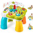 Yexmas 12-in-1 Baby Activity Table, Musical Learning Table for Toddlers ...