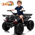 thumbnail image 1 of Yexmas 24V Kids ATV,Electric ATV for Kids 4 Wheelers Quad Car Toy, Ride On Toy Car As Gift for Kids,Black, 1 of 6