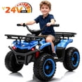thumbnail image 1 of Yexmas 24V Kids ATV,Electric ATV for Kids 4 Wheelers Quad Car Toy, Ride On Toy Car As Gift for Kids,Blue, 1 of 7