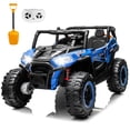 thumbnail image 1 of Yexmas 24V Kids Ride on Car Truck,2 Seater Kids Electric Car with Remote Control,4WD Toddler Ride on Car with 110lb Weight Capacity,Blue, 1 of 10