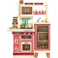 thumbnail image 1 of Lookfly 40.6 Inch Play Kitchen Set for Kids, Large Pretend Play Kitchen with Realistic Lights and Sounds, Simulation of Spray for Toddlers Girls Boys Gift ,Pink, 1 of 9