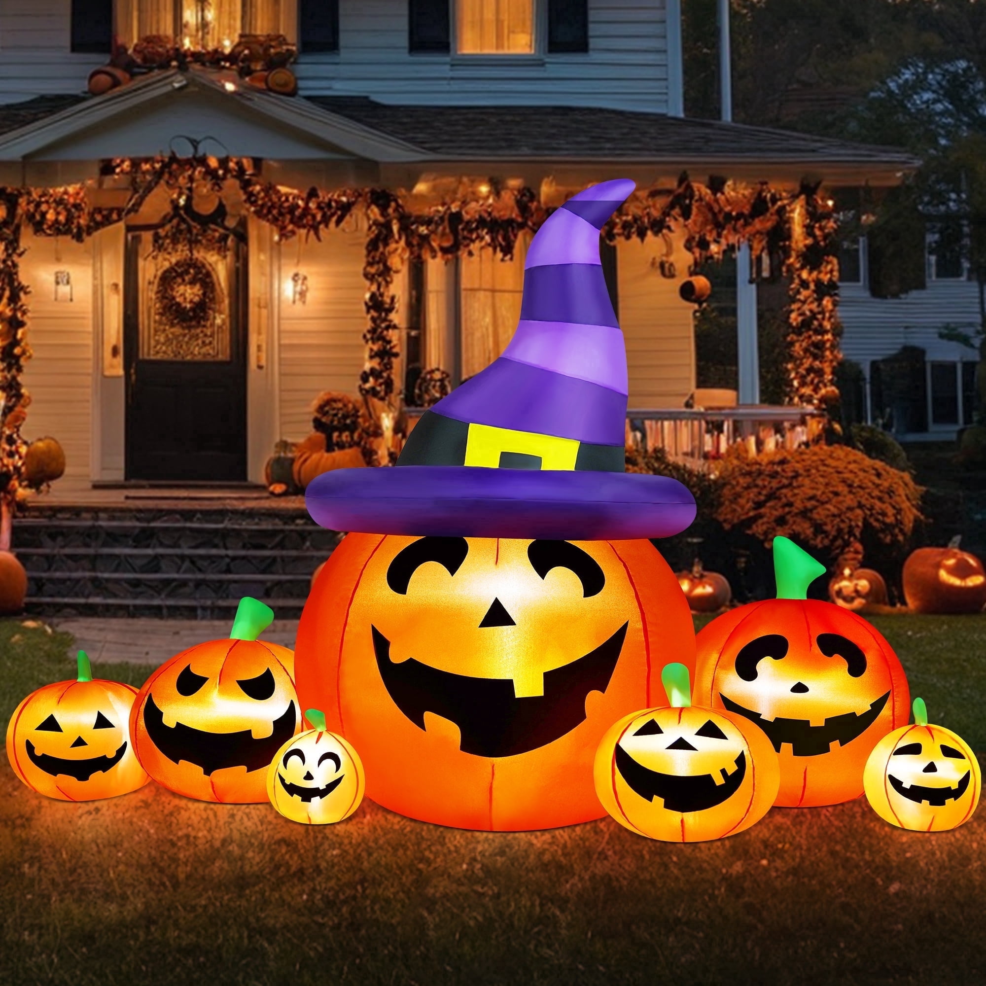 Yexmas 7.5FT Halloween Inflatable Pumpkin