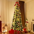thumbnail image 1 of Lookfly 6FT Pre-Lit Christmas Tree,Green Pop Up Christmas Trees for Indoor Holiday Party Decorations, 1 of 9