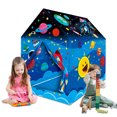 thumbnail image 1 of Yexmas Kids Play Tents Space House Play Tent for Boys Girls Toys for Indoor and Outdoor Portable Games Children Playhouse with Roll-up Door and Windows,Best Gift Christmas Birthday, 1 of 6