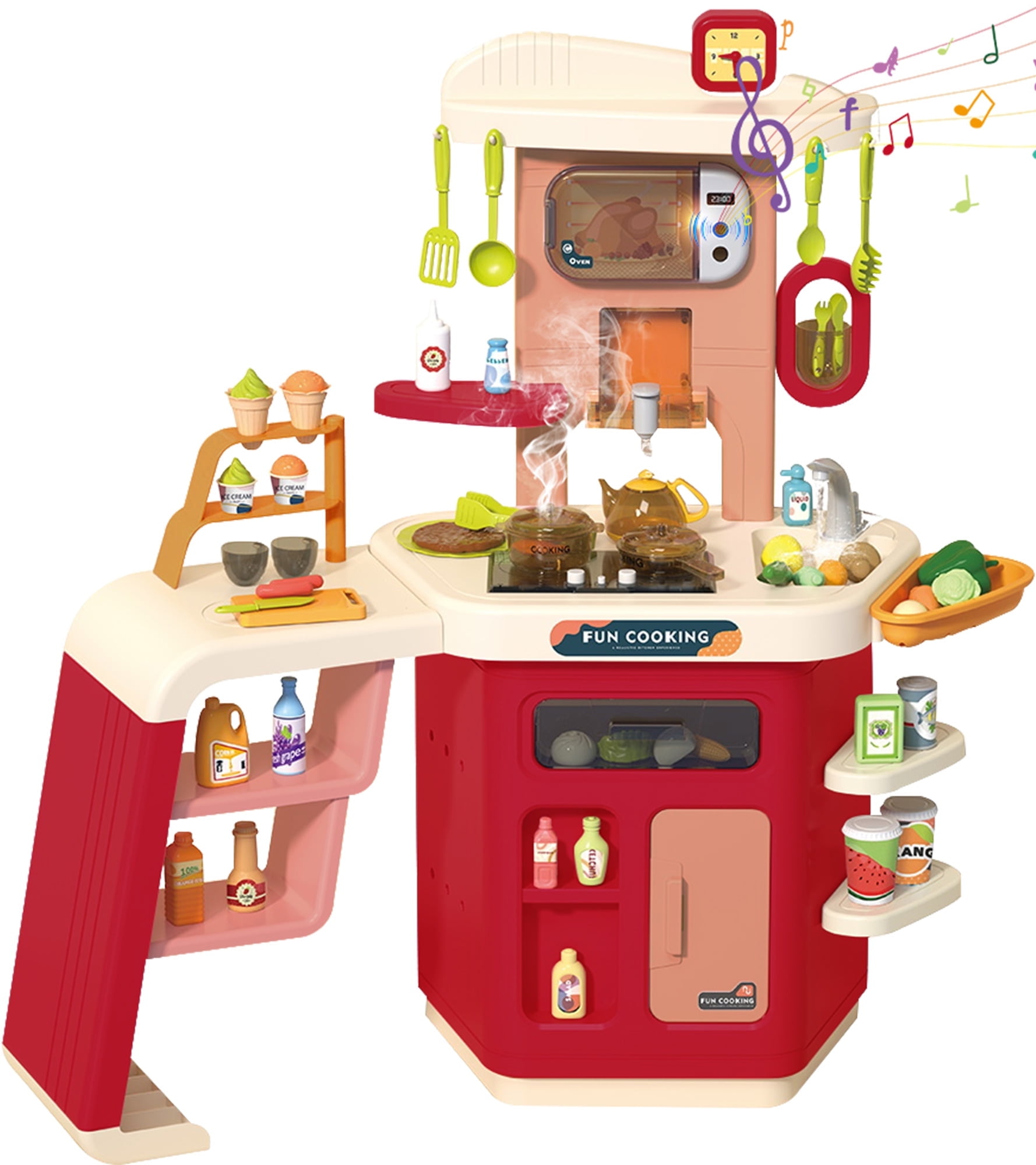 Kids Kitchen Playset Pretend Play Set Girls Cooking Large Big Toy Best Xmas  Gift