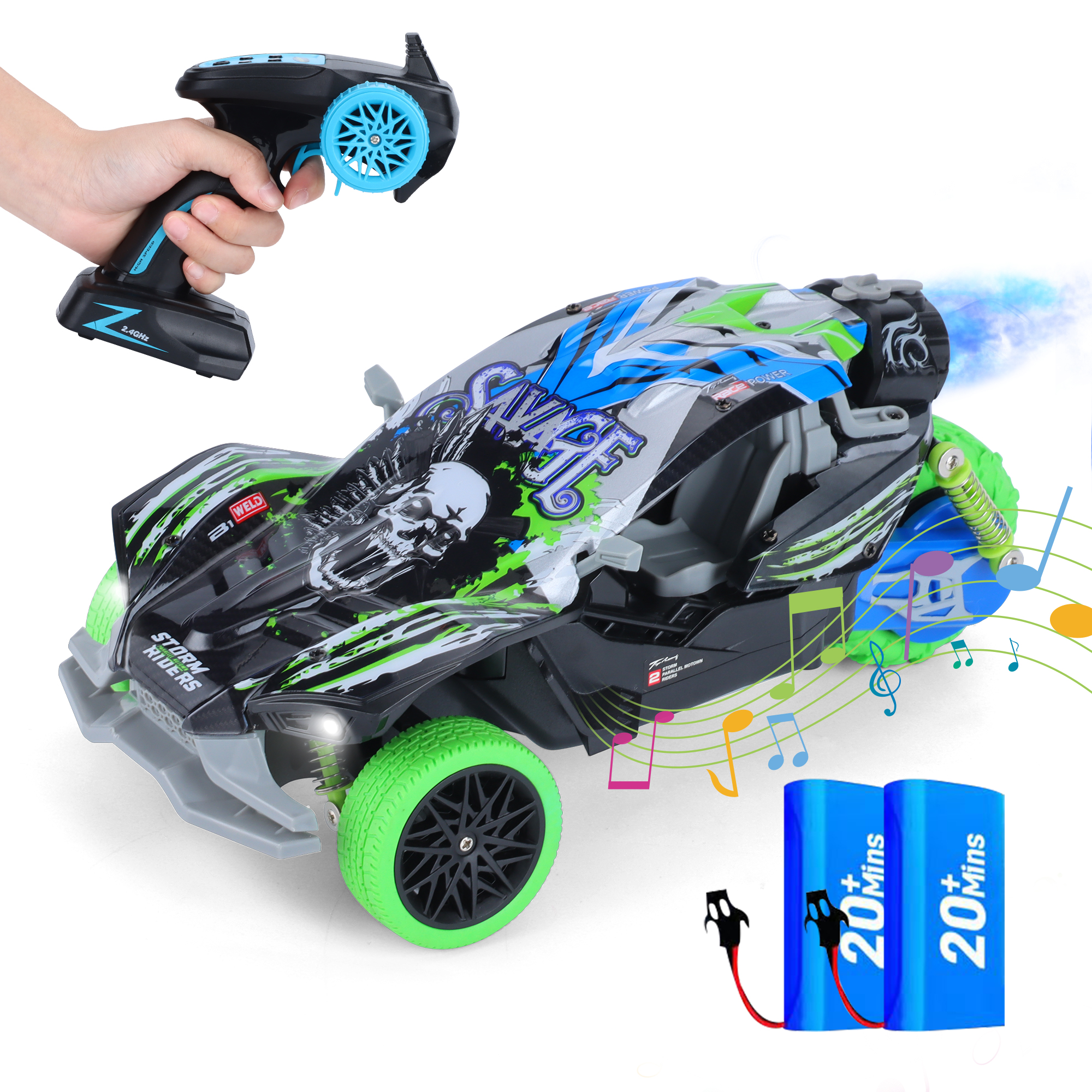 Prextex RC Police Car with Lights and Realistic Police Siren Sounds