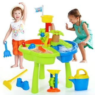 Fishing Table Kids Sand Water Table Toys for Toddlers, Outdoor Sand and Water Play Table Toys for Toddlers Kids, Water Sensory Activity Tables Beach