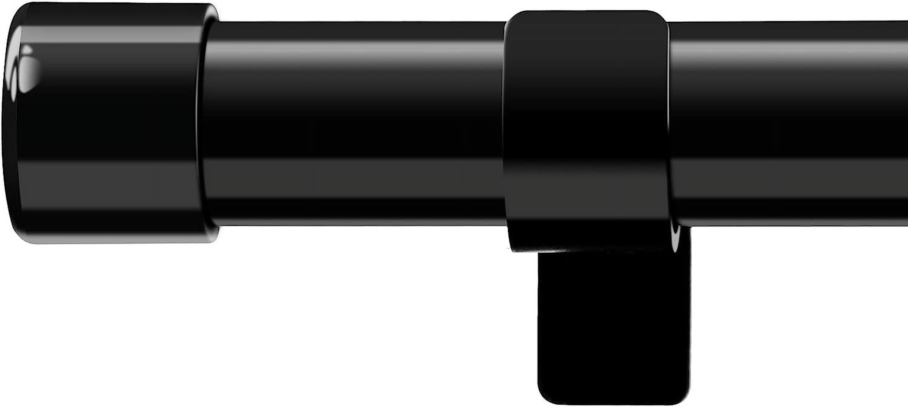 Yeyebest Black Curtain Rod for Windows 30 to 94 inches, 1 inch Metal Curtain Rod Kit with