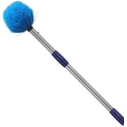 Yeyebest Cobweb Duster with Pole, 8ft Stainless Steel Pole Cobweb Brush with Medium-Stiff Bristles for Walls Beams Shelves Iight Fixtures and Window Screens