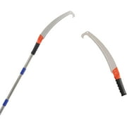 IHOMEPARK Extendable Manual Pole Saw with 7.5 ft Stainless Steel Pole and 3-Sided Cutter Blade