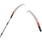 IHOMEPARK Extendable Manual Pole Saw with 7.5 ft Stainless Steel Pole and 3-Sided Cutter Blade