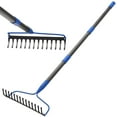 thumbnail image 1 of Yeyebest 14 Tines Metal Garden Bow Rake with 72 inch Long Handle, Stainless Steel Rake for Lawn, 1 of 6