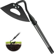 Yeyebest Hardened Hollow Hoe with Long Handle, 85 Inch, Heavy Duty Garden Hoes for Weeding Loosening Soil Digging Planting Ridging, Handy Hoe Garden Tool