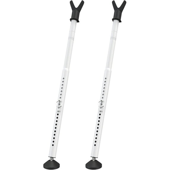 Yeyebest Sliding Door Security Bar & Window 2 Pack, 19-52Inch Door Stopper Barricade Adjustable from Inside for Apartment Home,Matte White