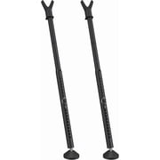 FLY HAWK Sliding Patio Door & window Security Bar, 2 Pack 3 in 1 Hinged Sliding Door Window Security Bar, 28 to 45 Inch Adjustable Door Stopper Barricade Bar,Matte Black
