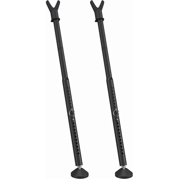 Yeyebest Sliding Patio Door & window Security Bar, 2 Pack 3 in 1 Hinged Sliding Door Window Security Bar, 28 to 45 Inch Adjustable Door Stopper Barricade Bar,Matte Black