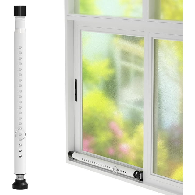 Yeyebest Window Security Bar Sliding Glass Door Security Bar, 2 in 1 Window Locks Security up