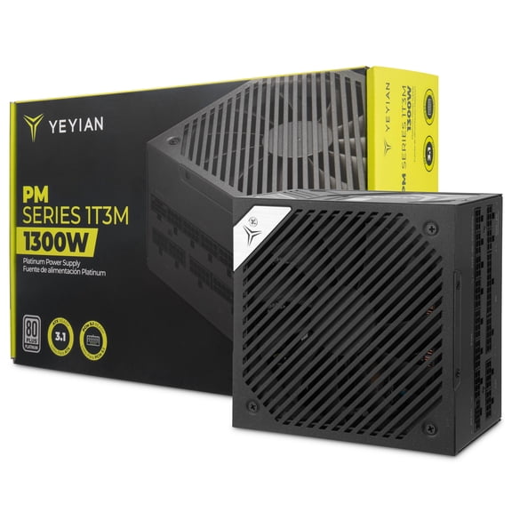 YEYIAN PM Series 1300W Power Supply 80 Plus Platinum Fully Modular ATX 3.1 PCIe 5.1 Ready - YFT-1T33M-P1
