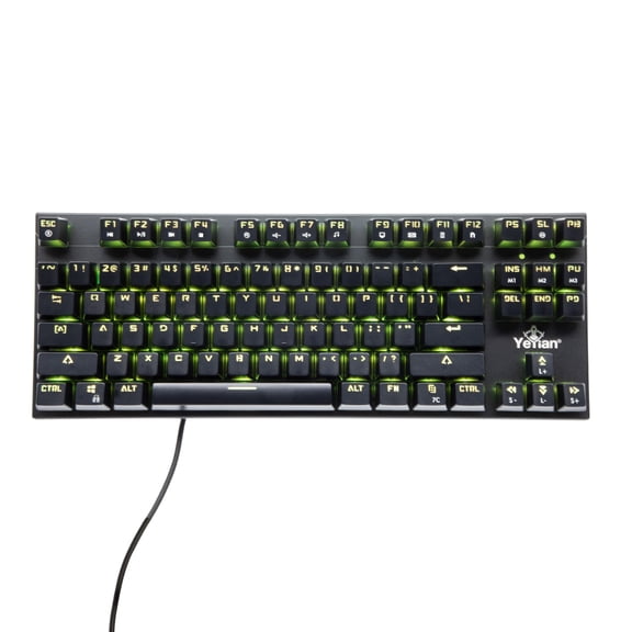 Yeyian Spark Series 2000 Mechanical Gaming Keyboard TKL 87 Keys RGB Backlit Blue Switch USB  SKU: YAT1804-EN