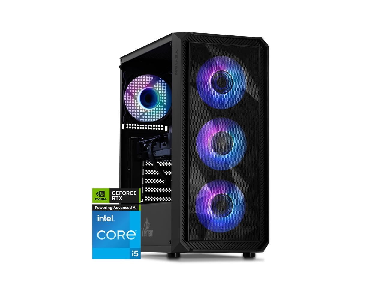 Yeyian Tanto Gaming PC Desktop, Intel Core i5-13400F, Nvidia RTX 4060, 16GB DDR5 5600MHz, 1TB NVMe SSD, 650W Gold PSU, AC Wi-Fi, Windows 11 64-bit, YPI-TA34F0B-4601N