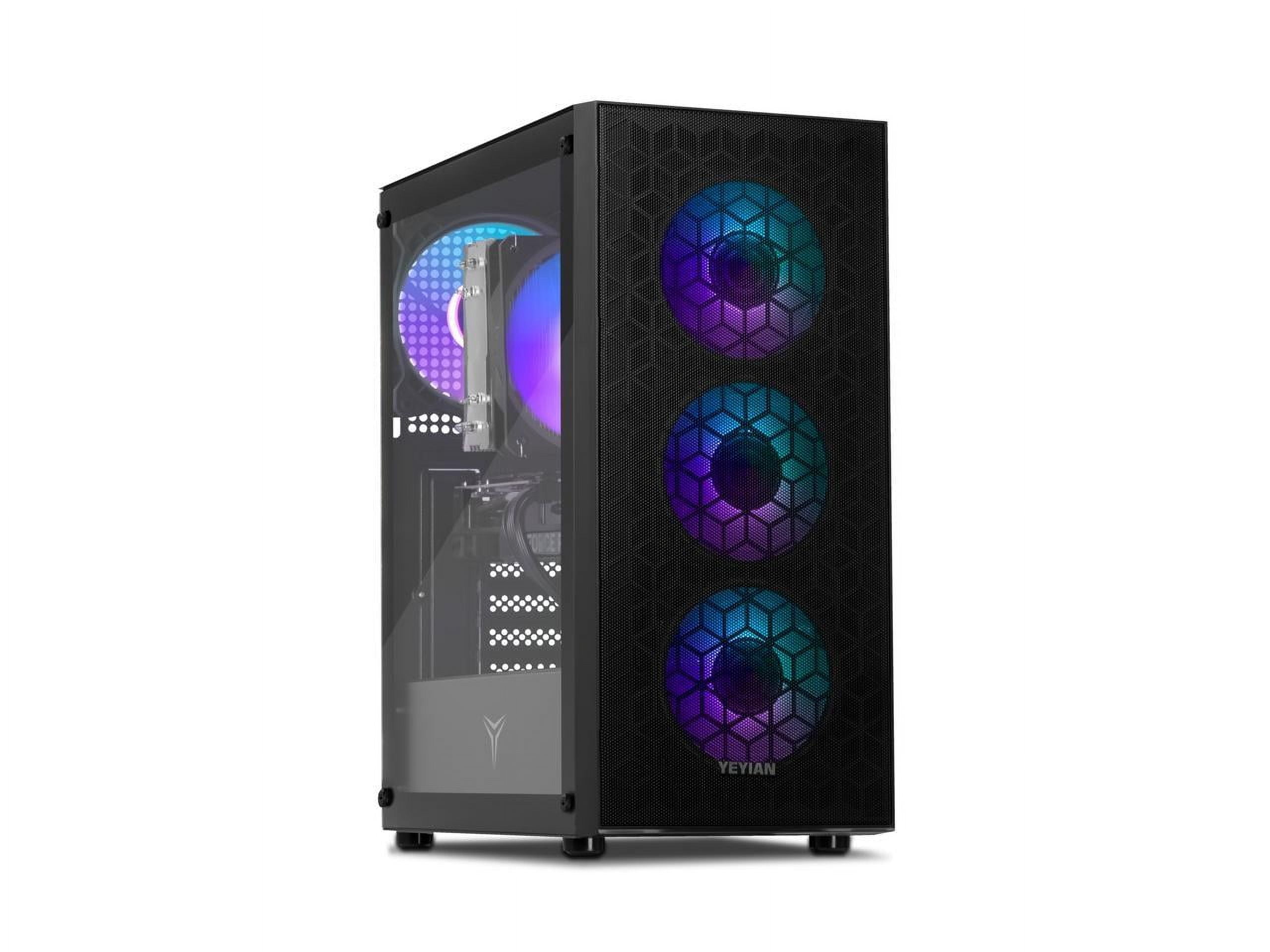 Yeyian Yumi Gaming Desktop PC, AMD Ryzen 7 5700X, NVIDIA GeForce RTX 4060 - AI Accelerated, 32GB DDR4, 1TB PCIe SSD, 650W PSU, Windows 11 Home 64-bit, YPA-YU570XC-4601N
