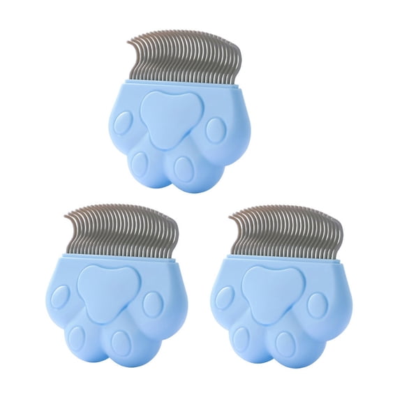 YfiDSJFGJ Cat Hair Remover, Cat Brush for Shedding, Massage Dematting Tool Brush Grooming for Long and Short Hair Cat Dog Puppy Bunny (Blue,3 Pcs)