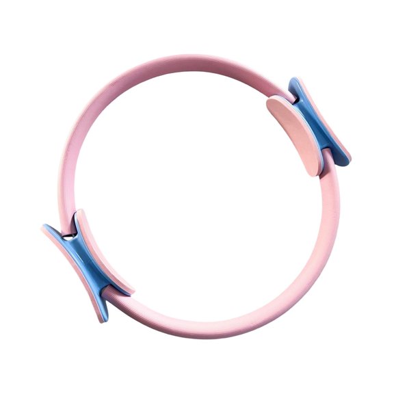 YfiDSJFGJ Pilates Ring Fitness Circle – 14 Inch Yoga Rings Magic Circle with Dual Padded Handles for Toning Arms, Thighs/Legs & Core,Home Exercise Equipment,Pink 