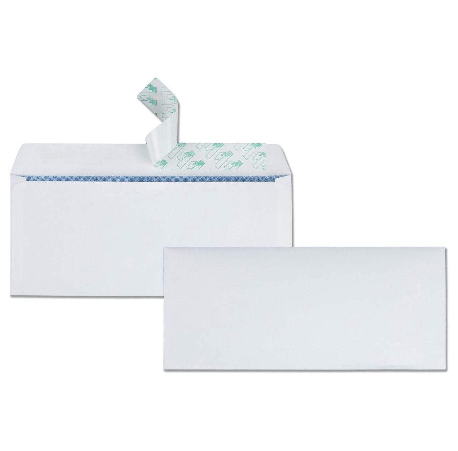 YfulYde, #10 Security Tinted Envelopes, Redi-Strip, Windowless, White ...