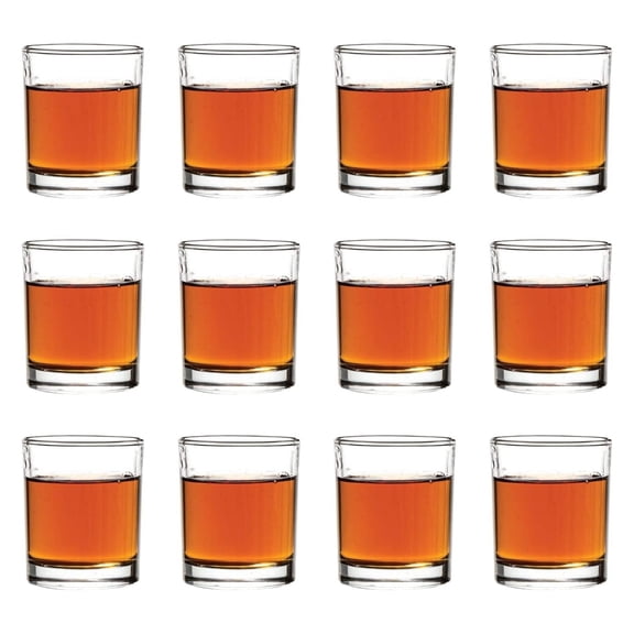 YfulYde 2.75 Ounce Shot Glasses, Set of 12 Small Liquor and Spirit Glasses, Durable Tequila Bar Glasses For Alcohol and Espresso Shots, 6 Piece Shooter Glass Set