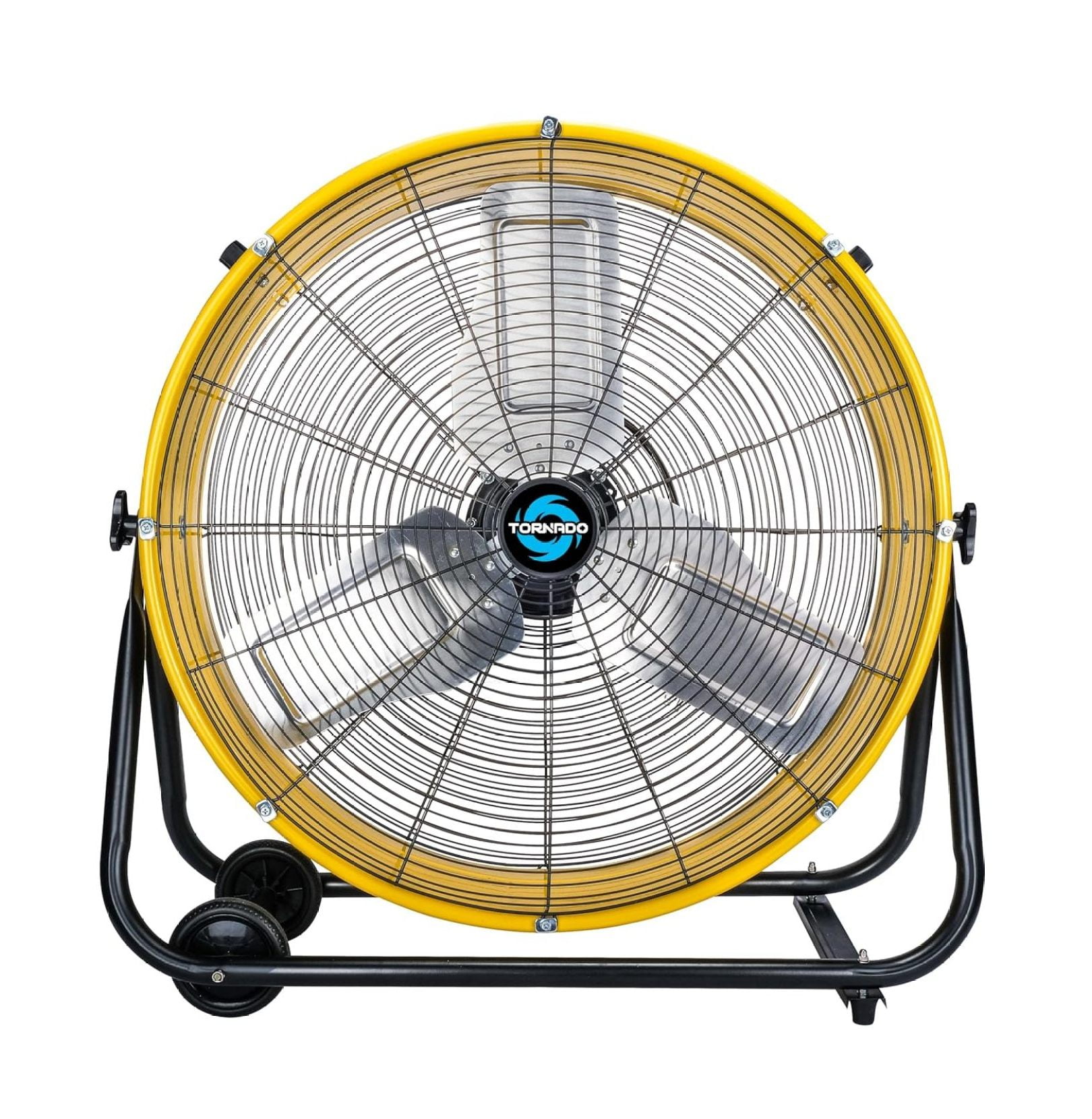 YfulYde - 24 Inch High Velocity Heavy Duty Tilt Metal Drum Fan Yellow ...