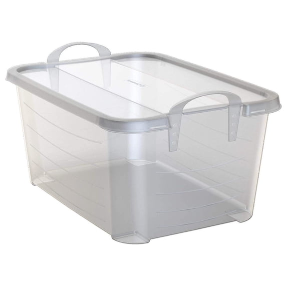 YfulYde 55 Qt Lidded Containers Stackable Storage Box with Handles, 6 Pack, Clear