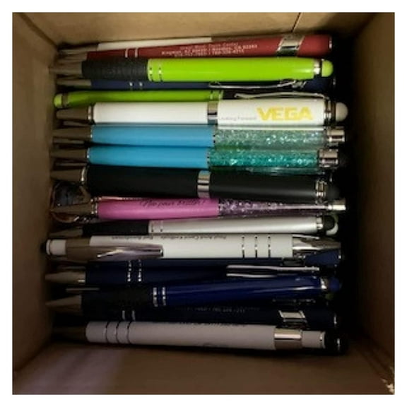 YfulYde (5lb Box Approx. 200-250 pens) Assorted Retractable Ballpoint Pens Office Pen Supplies Big Bulk Lot