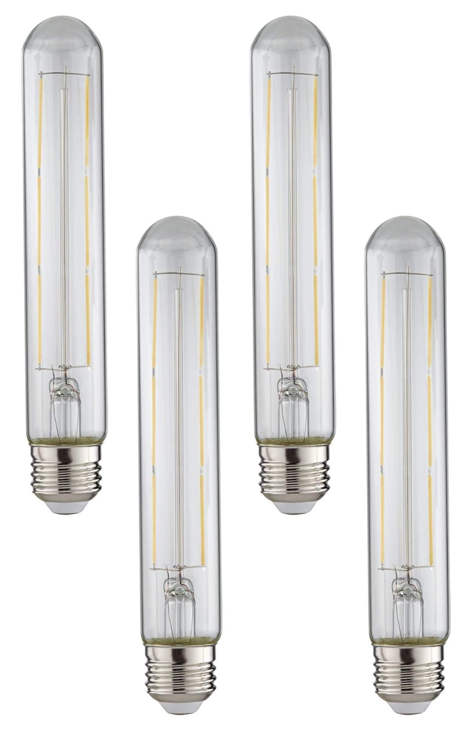 Clear Dimmable LED Short Tubular Bulbs 4-Pack