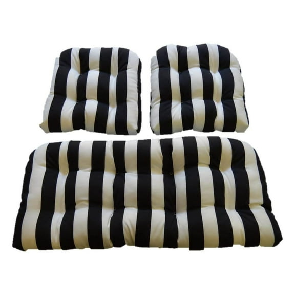 YfulYde Cushions for Wicker Loveseat Settee & 2 Matching Chair Cushions