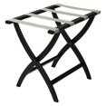thumbnail image 1 of YfulYde Designer Curve Leg Luggage Rack,Silver Straps, Black, 1 of 2