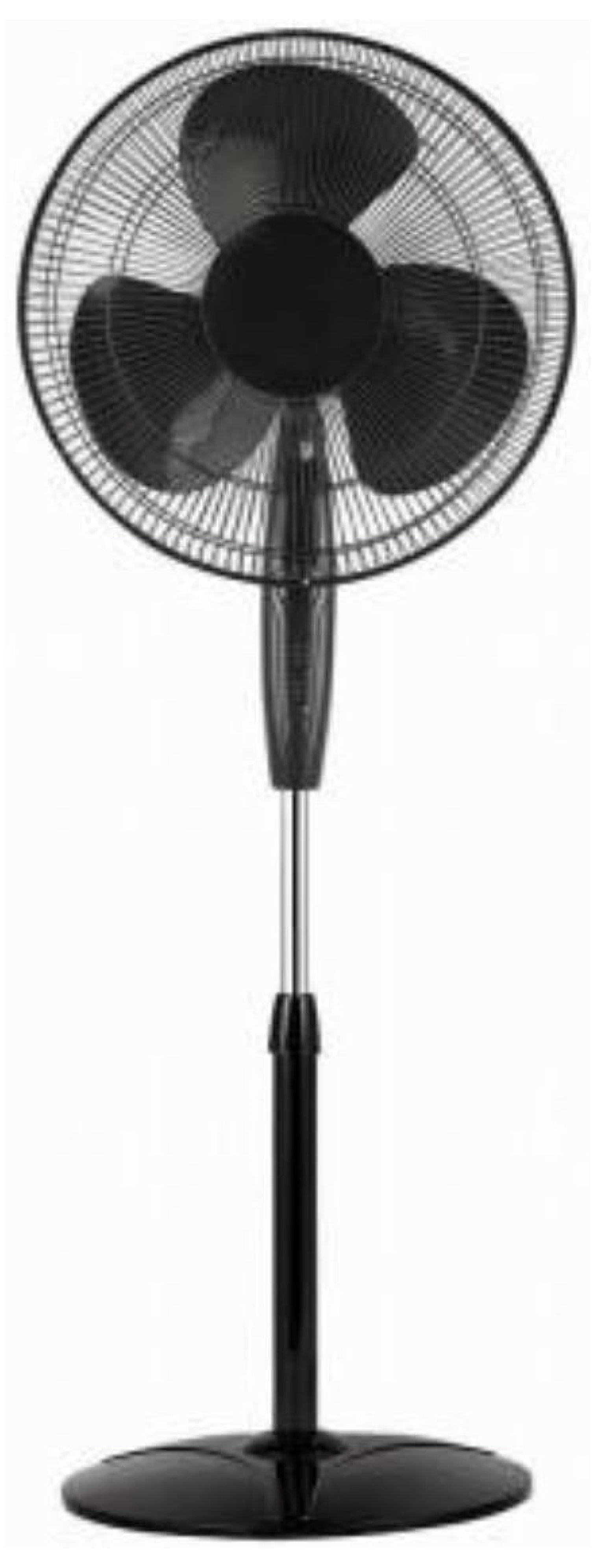 Optimus Black 18" Oscillating Stand Fan with Remote