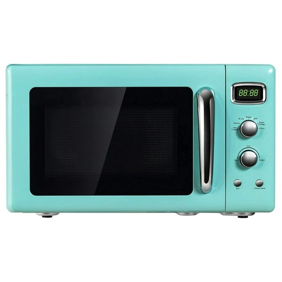 YfulYde Microwave, 900W/0.9Cu.Ft, Small Countertop Microwave w/Defrost & Auto Cooking, LED Display, Pull Handle, Easy Clean Stainless Steel Interior, Child Lock, ETL Certification, Microwave Oven