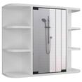 thumbnail image 1 of YfulYde Milan Medicine Cabinet, Six External Shelves Mirror, Three Internal Shelves -White, 1 of 8