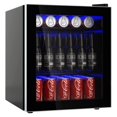 YfulYde Mini Fridge 60 Can, Beverage Refrigerator with Glass Door, Mini