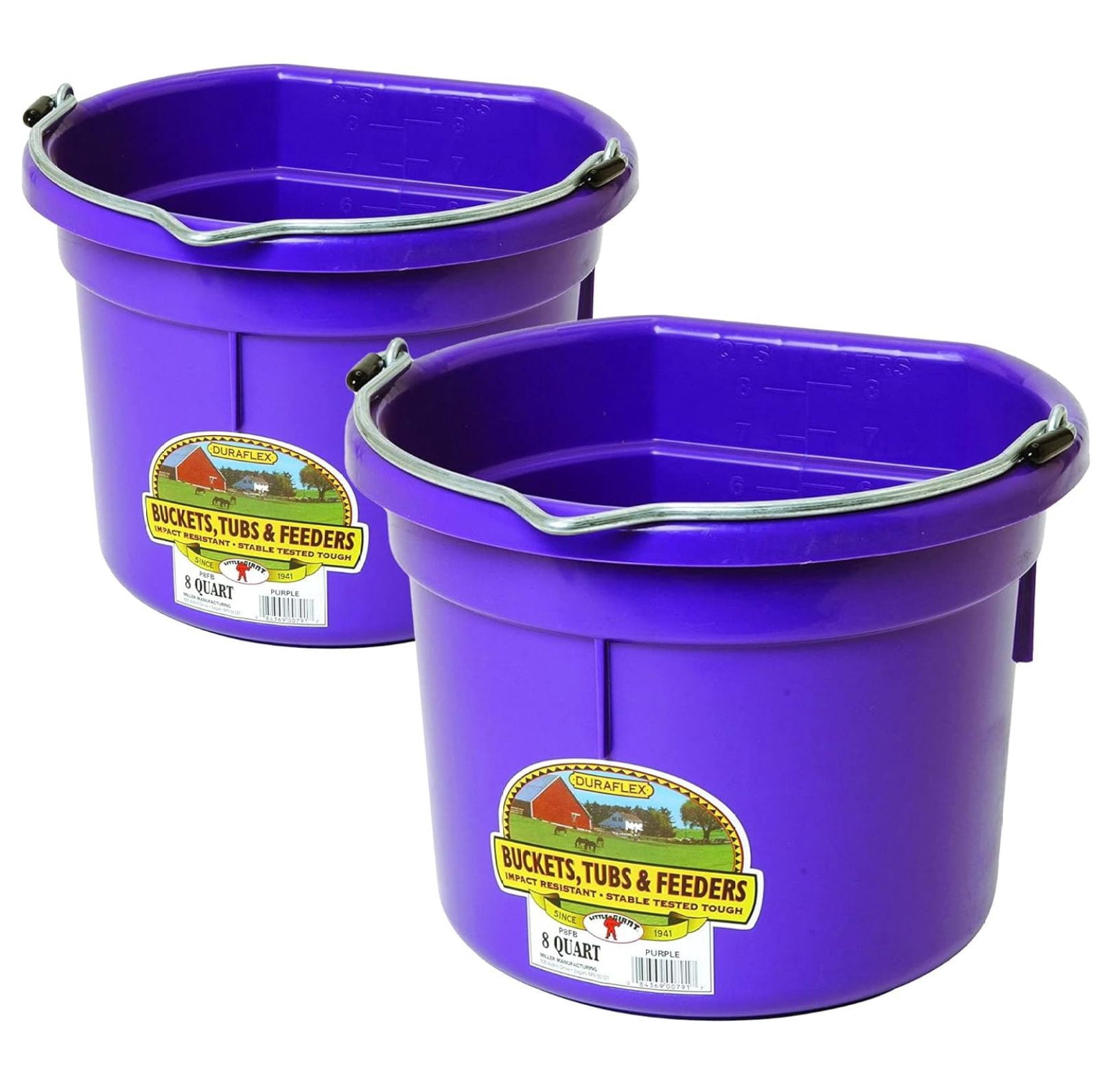 2 Gallon Heavy Duty Farm Buckets For Supplies Little Giant 2-Gallon ...