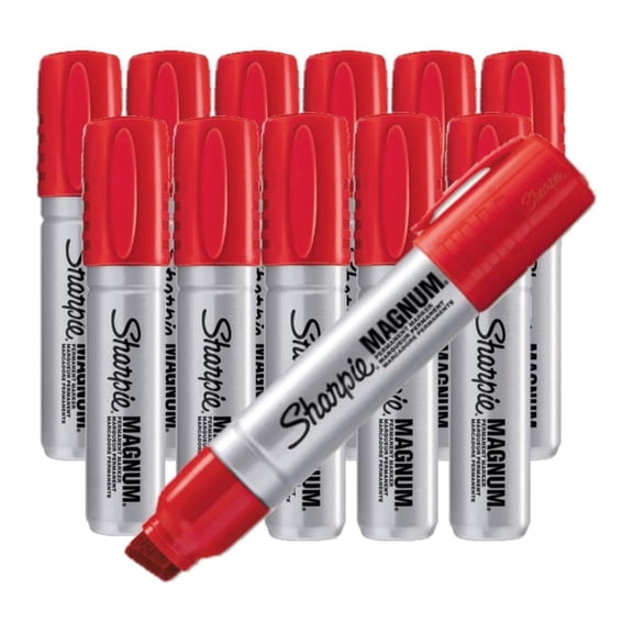 YfulYde Permanent Marker Red - Pack of 12