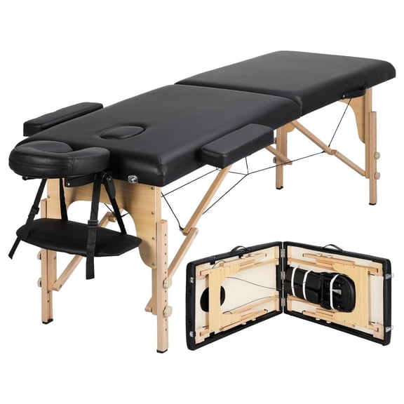 YfulYde Portable Massage Table Lash Bed Table Beauty Folding Bed with Headrest/Armrest/Hand Pallet Adjustable