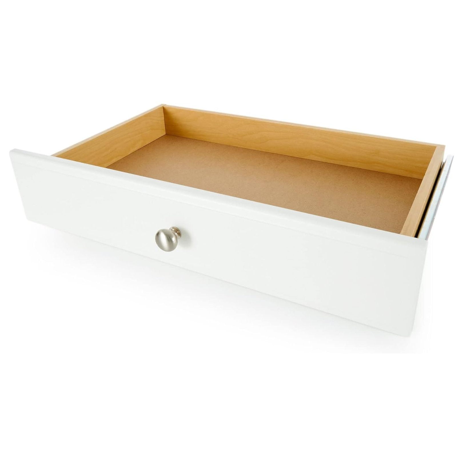 White Wood 4" x 24" Deluxe Drawer with Hardware
