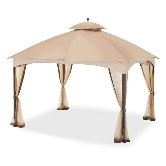 YfulYde Replacement Canopy for The Massillon Biscayne Gazebo - Riplock 350 - Beige