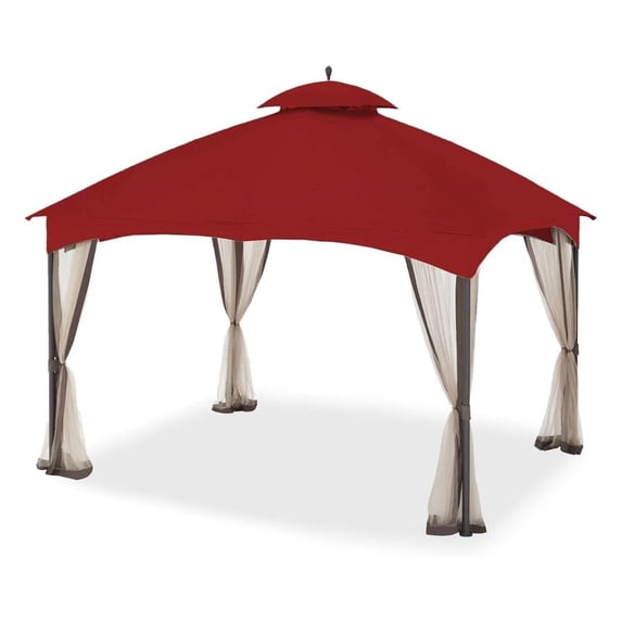 YfulYde Replacement Canopy for The Massillon Biscayne Gazebo - Riplock 350 - Cinnabar