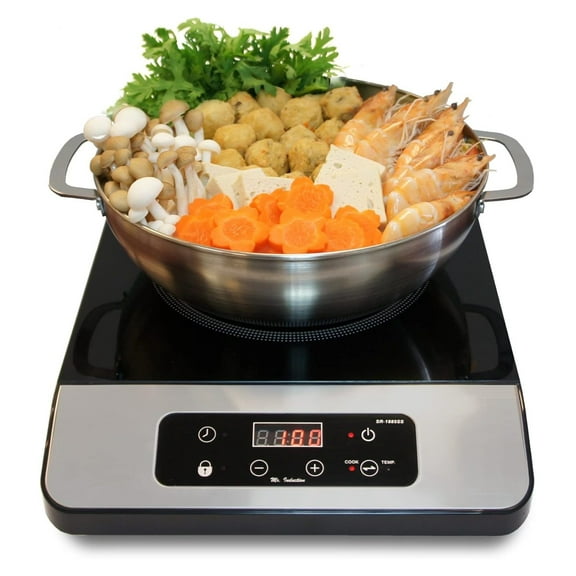 YfulYde SR-1885SS-42BA: Combination of 1650W Induction Cooktop + Stainless Steel Pot BLACK