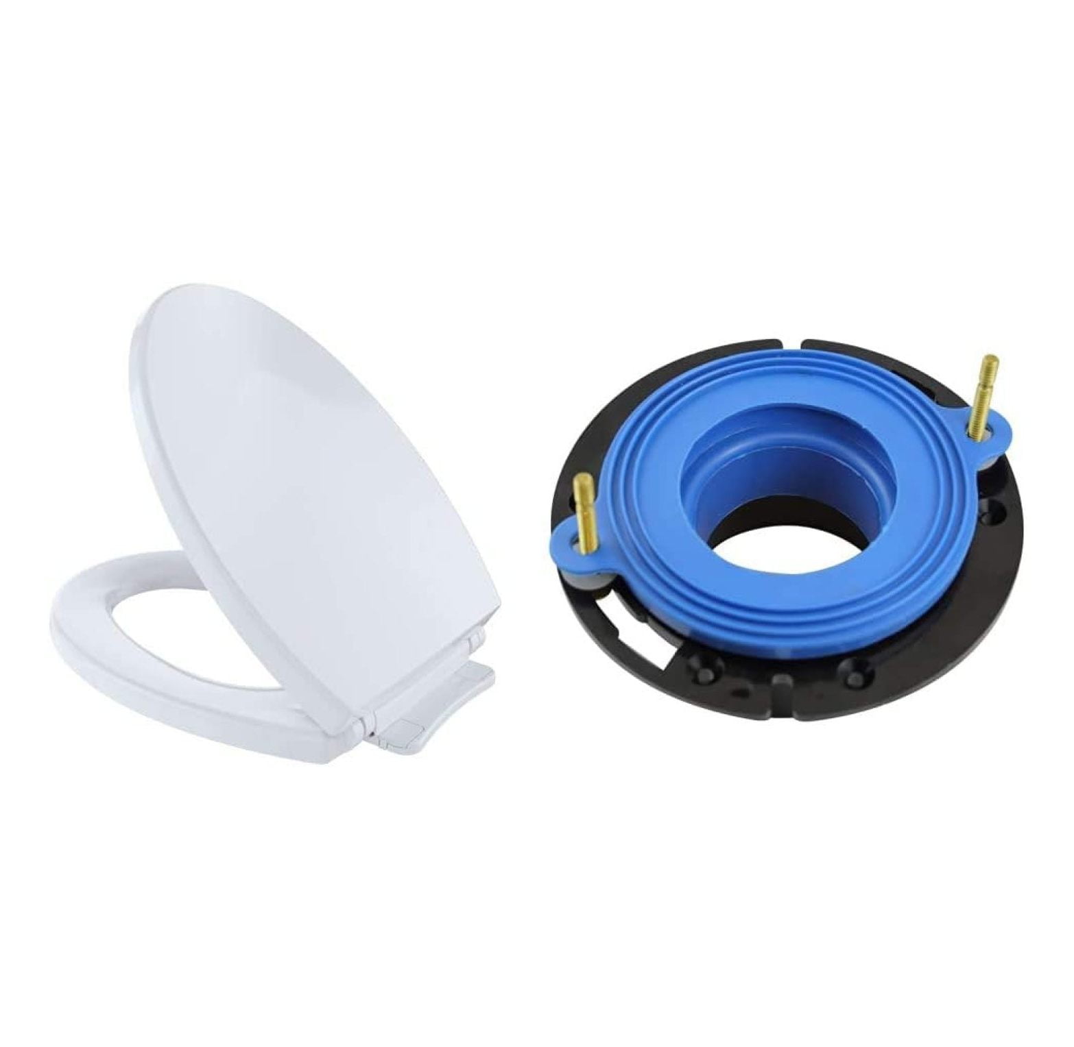 YfulYde SoftClose Toilet Seat and Fluidmaster Better Than Wax Toilet