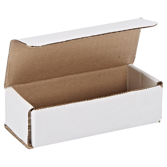 YfulYde White Corrugated Cardboard Mailing Boxes, 6 x 2 1/2 x 1 3/4 Inches, Pack of 50, Crush-Proof, for Shipping, Mailing and Storing, Oyster White